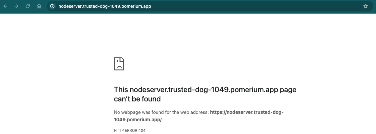 Adding the / prefix rewrite setting to the Node server route