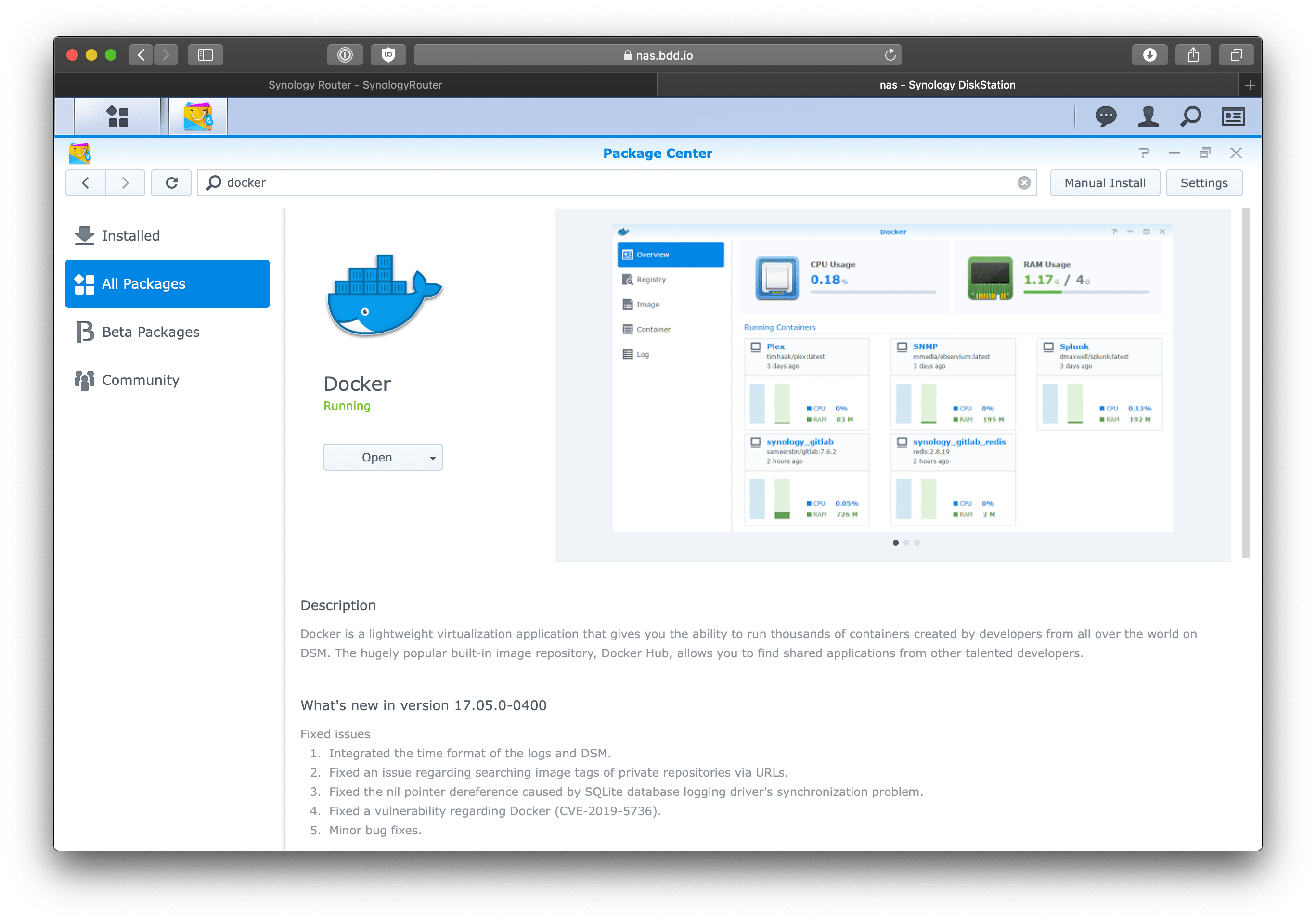 Synology download pomerium docker image