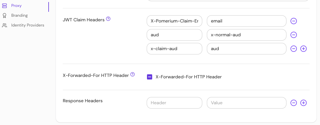 Configure x-forward-for-http-headers in the console